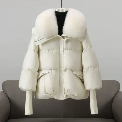 CHRISTINA® – Luxurious Fur Collar Winter Jacket